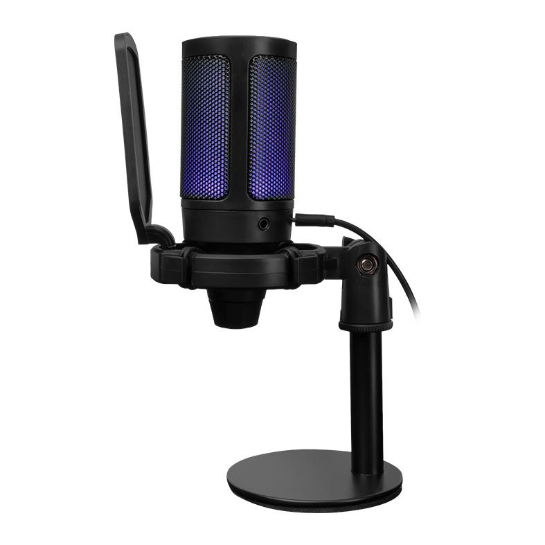 Microfone Mancer Horcrux V2 PFT USB-C RGB com Pop Filter