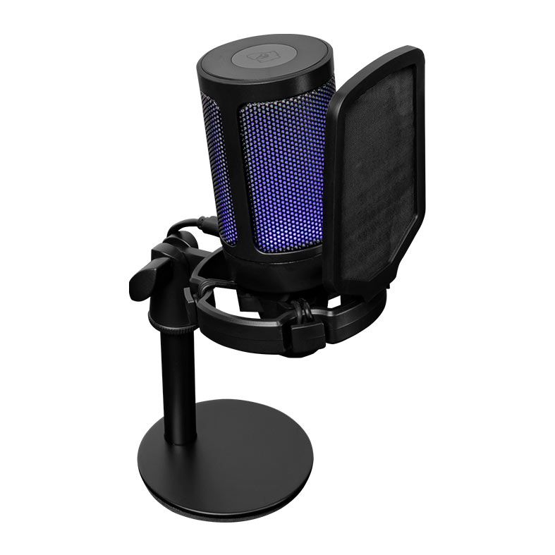 Microfone Mancer Horcrux V2 PFT USB-C RGB com Pop Filter