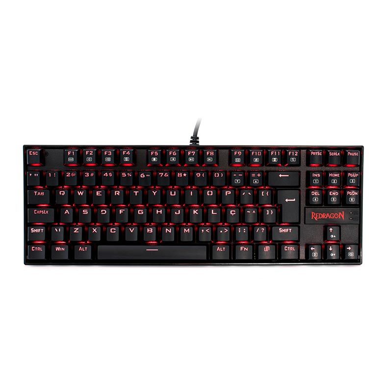 Teclado Mecânico Redragon Kumara K552 Single Color Preto Switch Azul