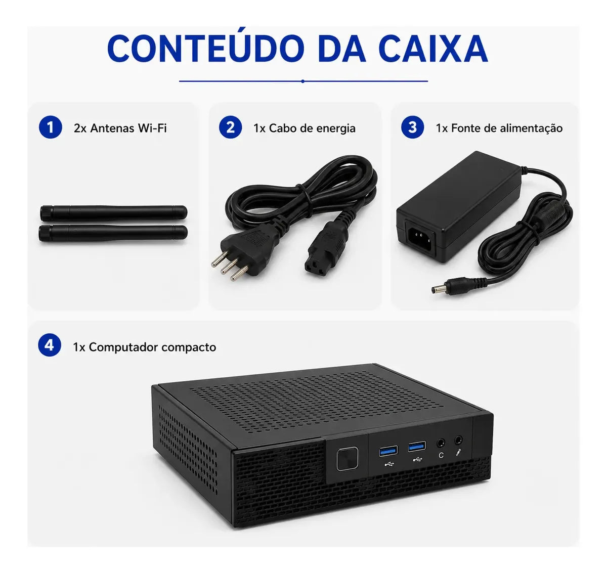 Mini PC Intel Core i5 8GB RAM SSD 256GB Wi-Fi