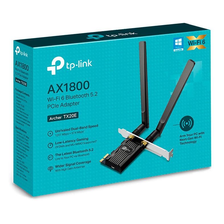 Adaptador PCIe TP-Link Archer TX50E AX3000 Wi-Fi 6 + Bluetooth 5.2