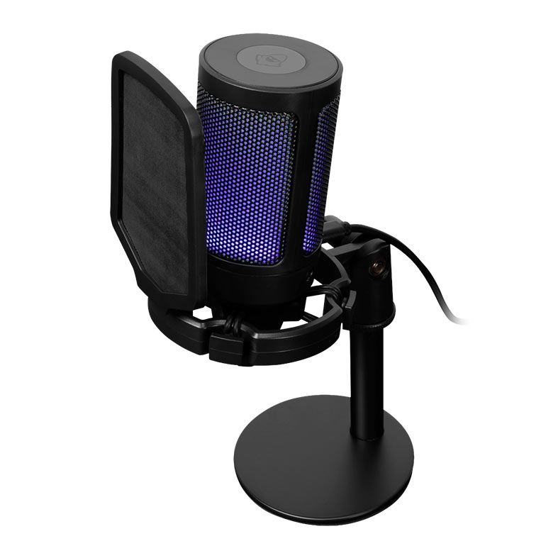 Microfone Mancer Horcrux V2 PFT USB-C RGB com Pop Filter