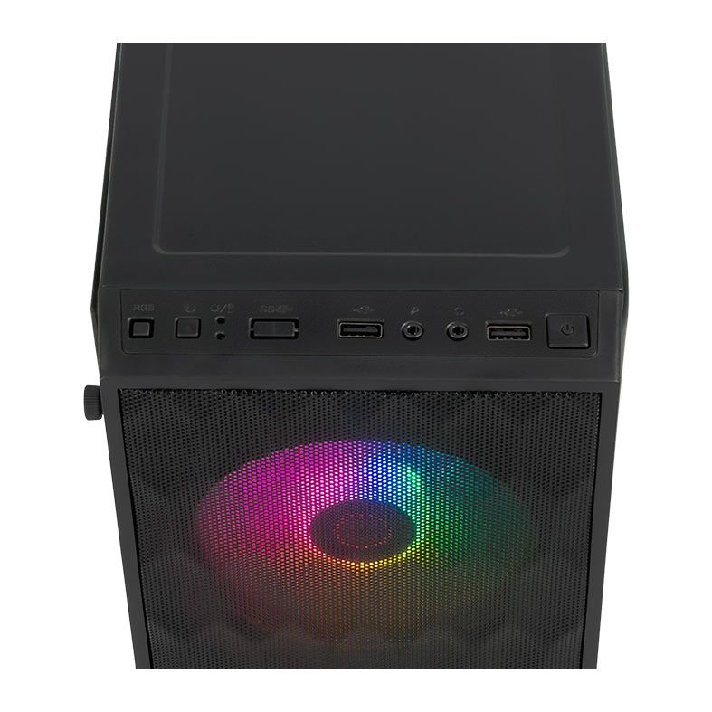 Gabinete TGT Jester V2 Mini Tower com Lateral em Acrílico e 2 Fans Rainbow