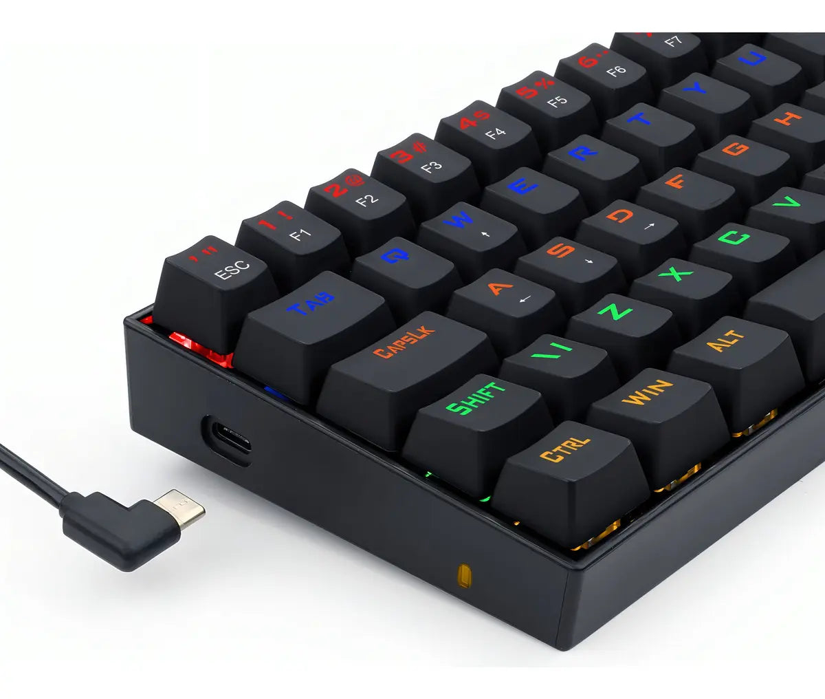 Teclado Mecânico Redragon Lakshmi Rainbow Brown K606 Abnt2 Cor de teclado Preto Idioma Português Brasil